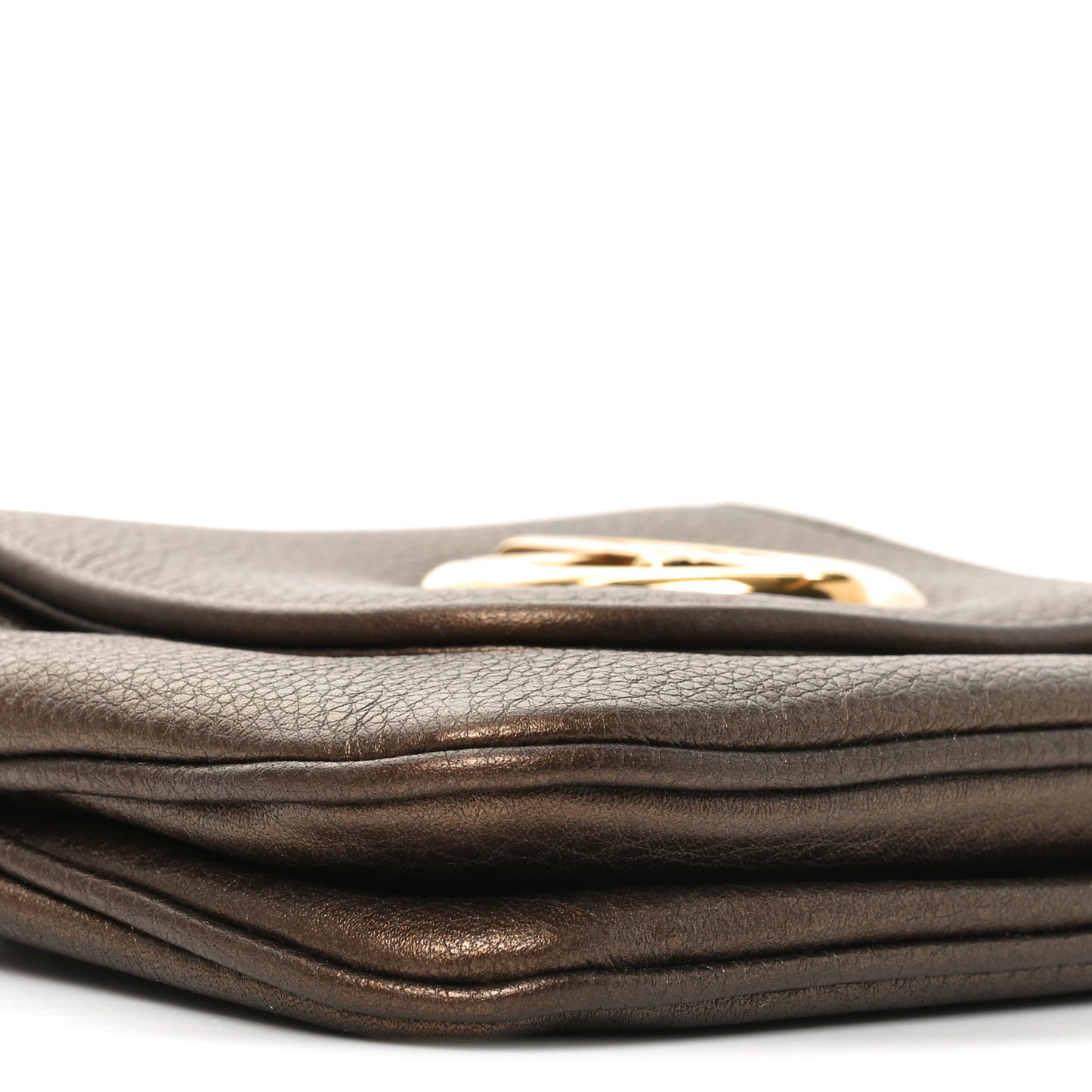 Metallic Pebbled Calfskin Small 1973 Chain Shoulder Bag Winter Leaf