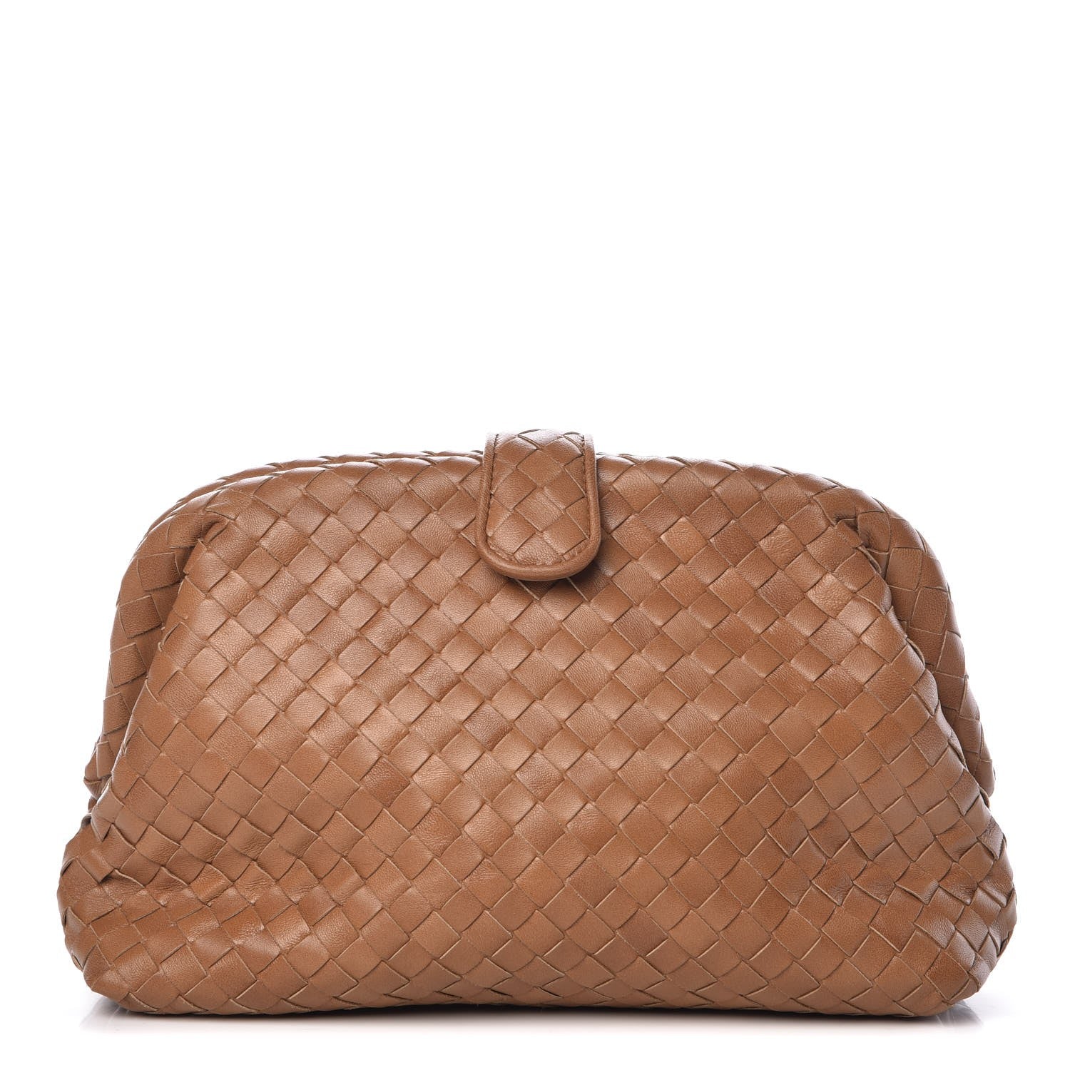 Bottega Veneta Nappa Intrecciato The Lauren 1980 Clutch Camel 1 of 8
