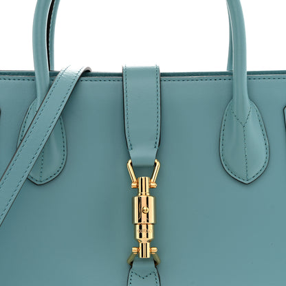 Gucci Boarded Plutone Calfskin Medium Jackie 1961 Tote Dusty Azure 8 of 11