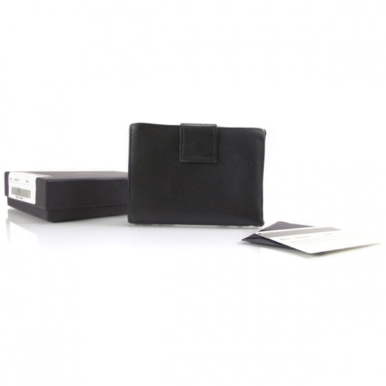 Prada Saffiano Small Flap Wallet Black 2 of 9