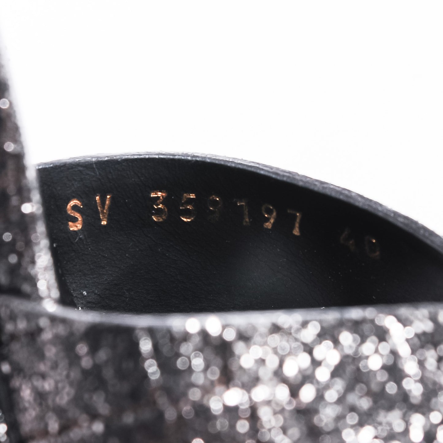 Crocodile Embossed Metallic Calfskin Tribute 105 Platform Sandal 40 Anthracite