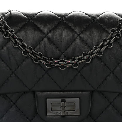 Chanel Aged Calfskin Quilted 2.55 Reissue Mini Flap So Black 8 of 11
