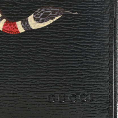 Gucci Calfskin Kingsnake Zip Around Wallet Black 7 of 9
