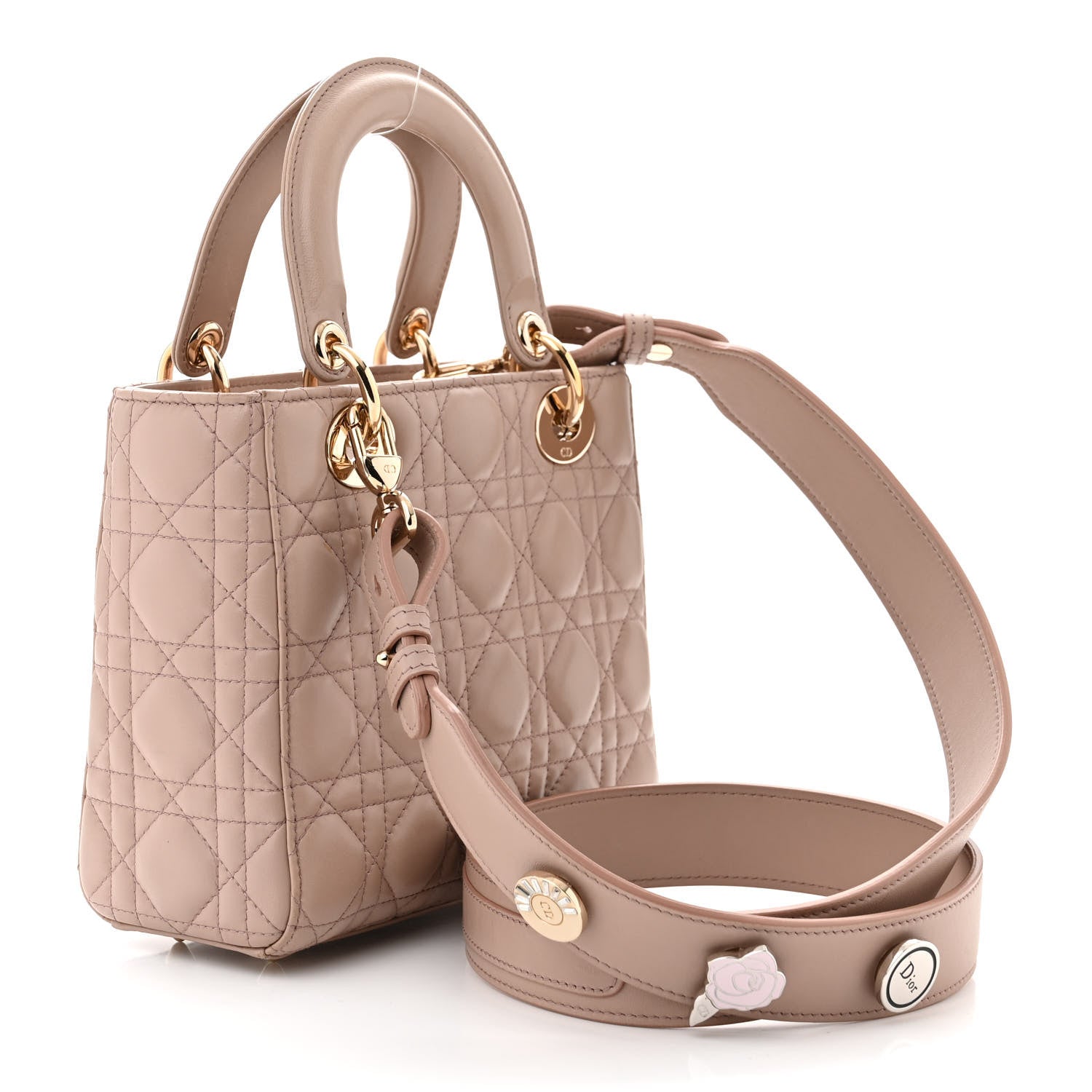 Christian Dior Lambskin Cannage Small My ABCDior Lady Dior Fard 3 of 13