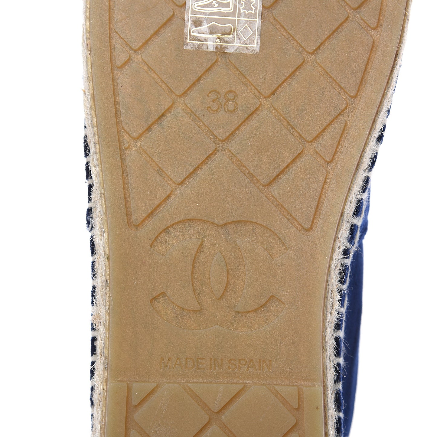 Velvet Logo Espadrilles 38 Navy Black