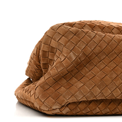 Bottega Veneta Suede Intrecciato Large Campana Shoulder Bag Amber 10 of 11