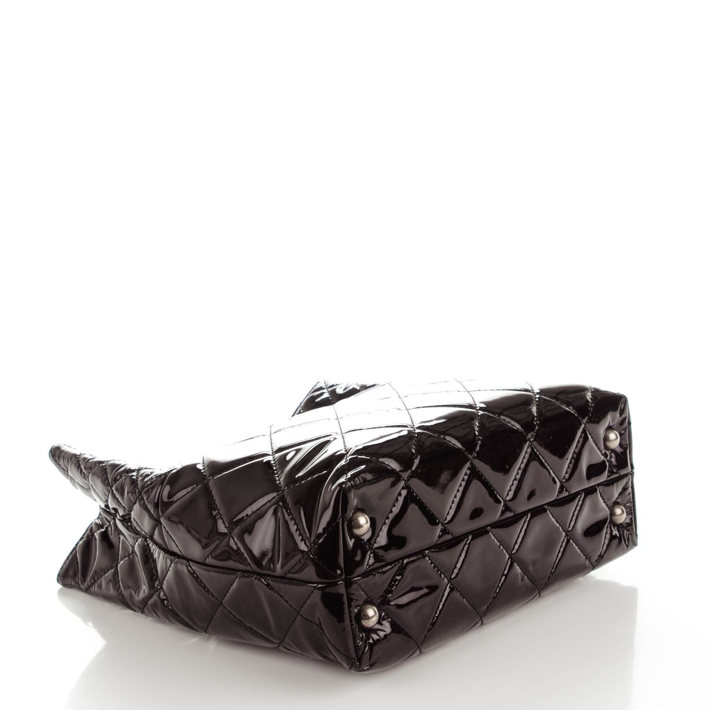 Patent Quilted Small Reissue 2.55 Tote Dark Burgundy
