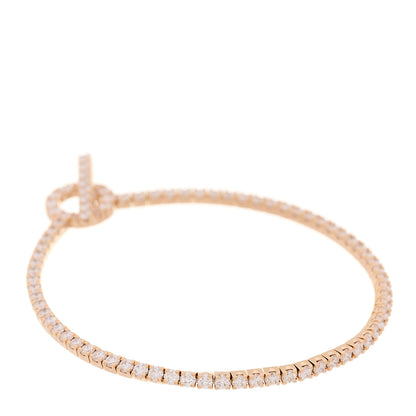 Hermes 18K Rose Gold Diamond Finesse Link Bracelet SH 3 of 5