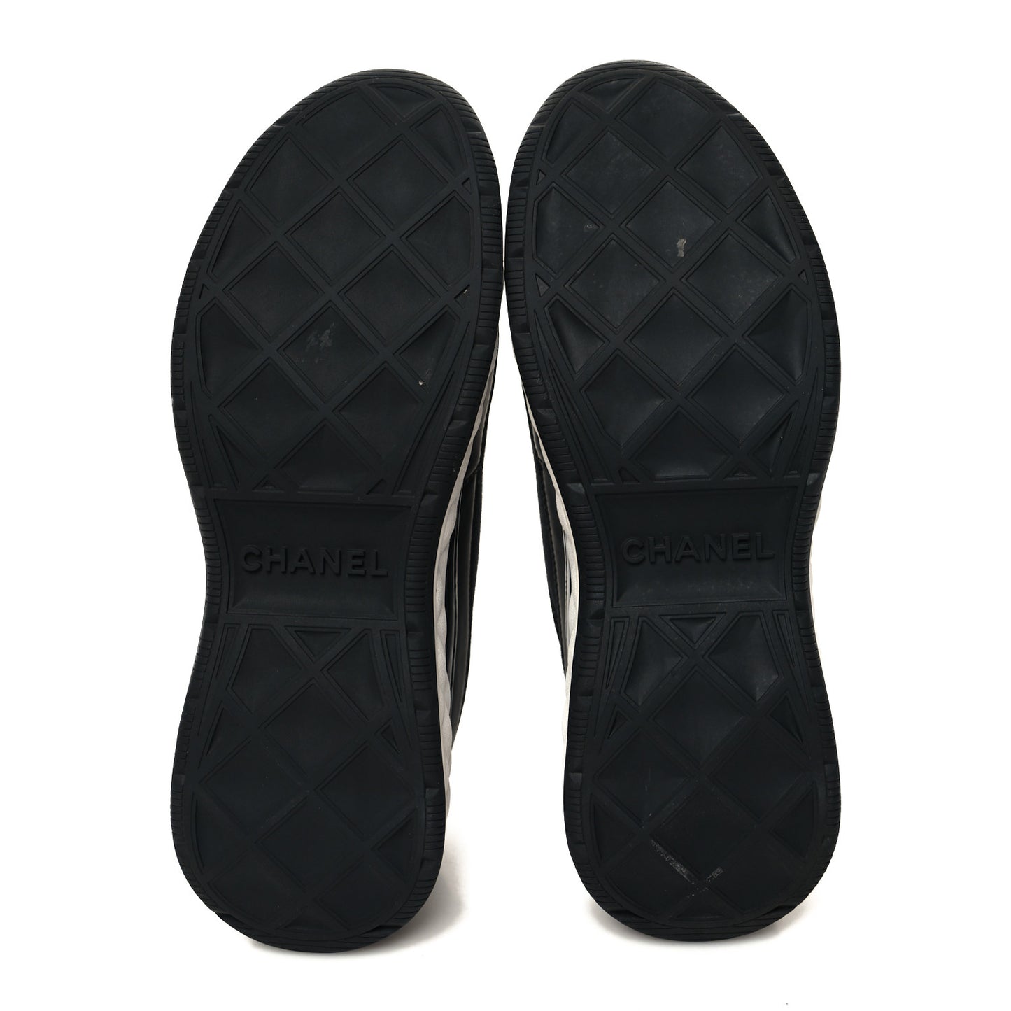Velvet Calfskin Mixed Fibers CC Sneakers 38.5 Black