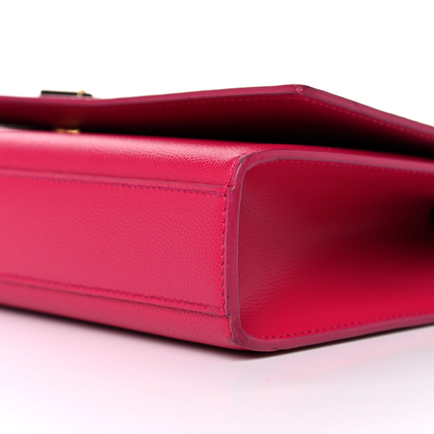 Saint Laurent Grain De Poudre Medium Monogram Kate Satchel Lipstick Fuchsia 9 of 18