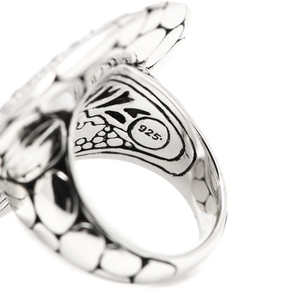 John Hardy Sterling Silver White Sapphire Kali Lava Ring 54 6.75 5 of 6