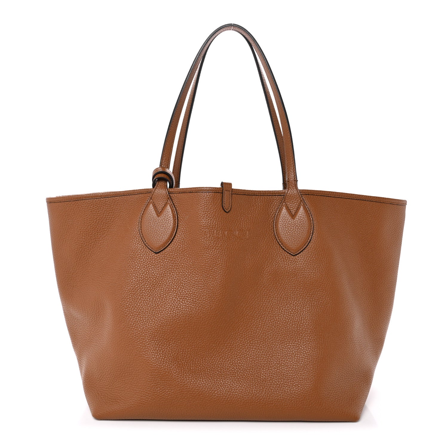 Gucci Grained Calfskin Monogram Large Totissima Reversible Tote Brown 1 of 11
