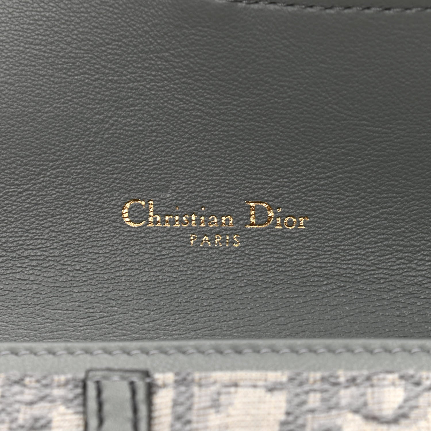 Christian Dior Oblique Saddle Chain Long Wallet Grey 7 of 11