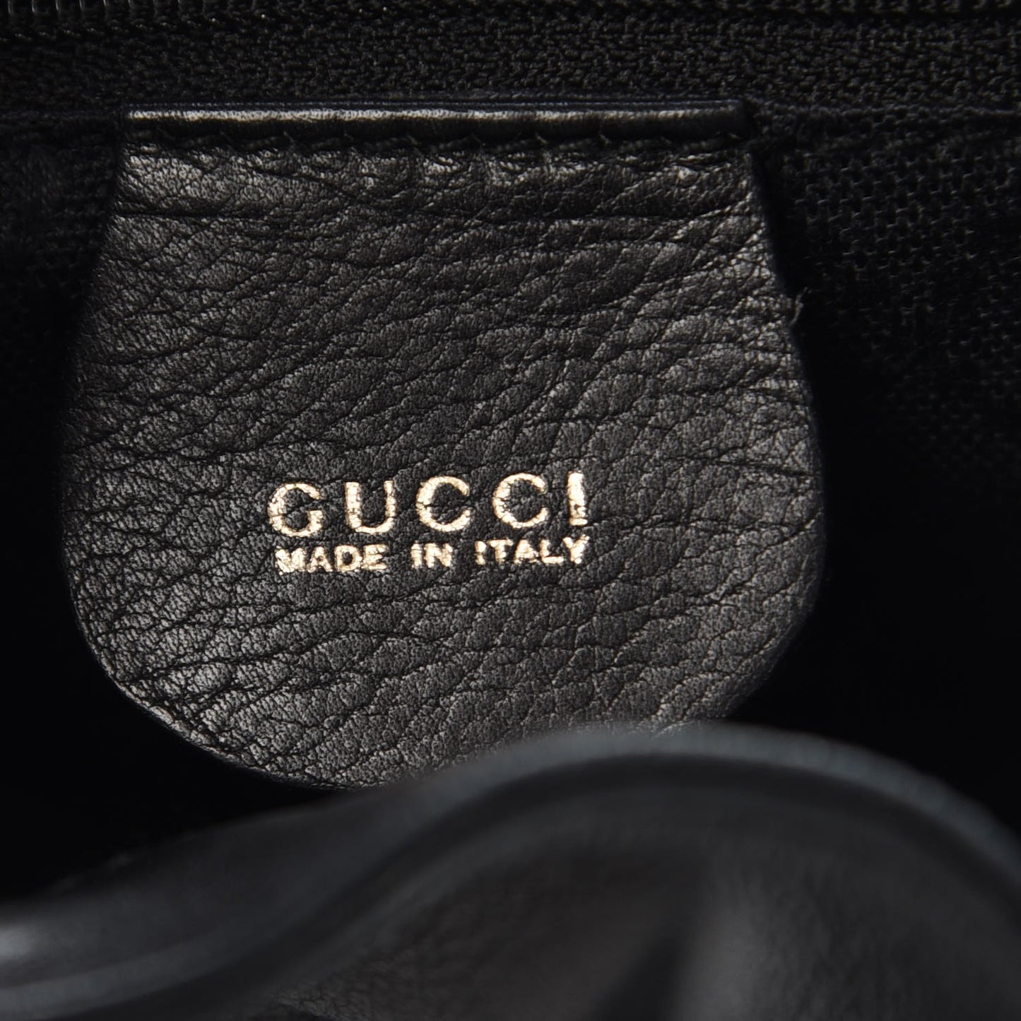 Calfskin Bamboo Backpack Black