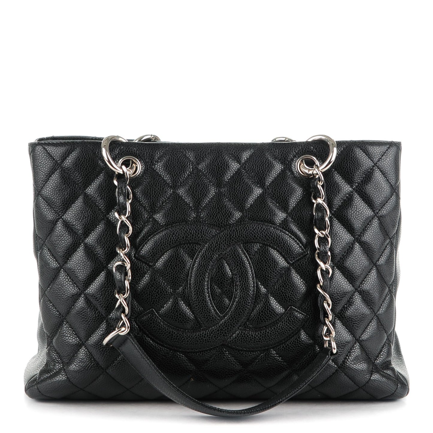 Caviar Quilted Grand Shopping Tote GST Black