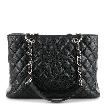 Chanel Caviar Quilted Grand Shopping Tote GST Black 1 of 7