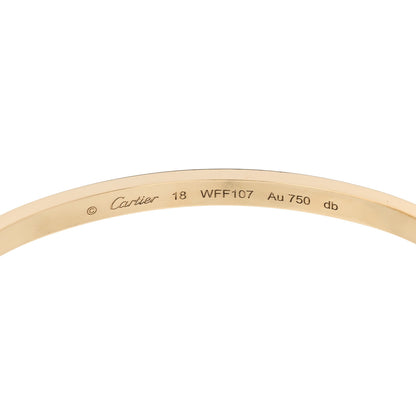Cartier 18K Yellow Gold 6 Diamond Small LOVE Bracelet 18 4 of 8