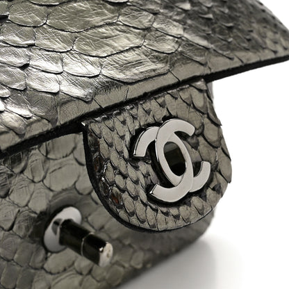 Chanel Snakeskin Mini Rectangular Flap Grey 12 of 12