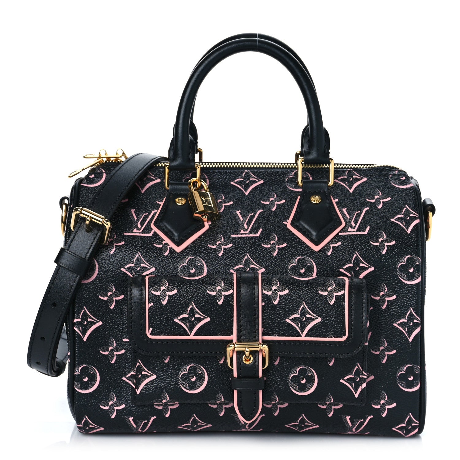 Louis Vuitton Monogram Fall for You Speedy Bandouliere 25 Black 1 of 8