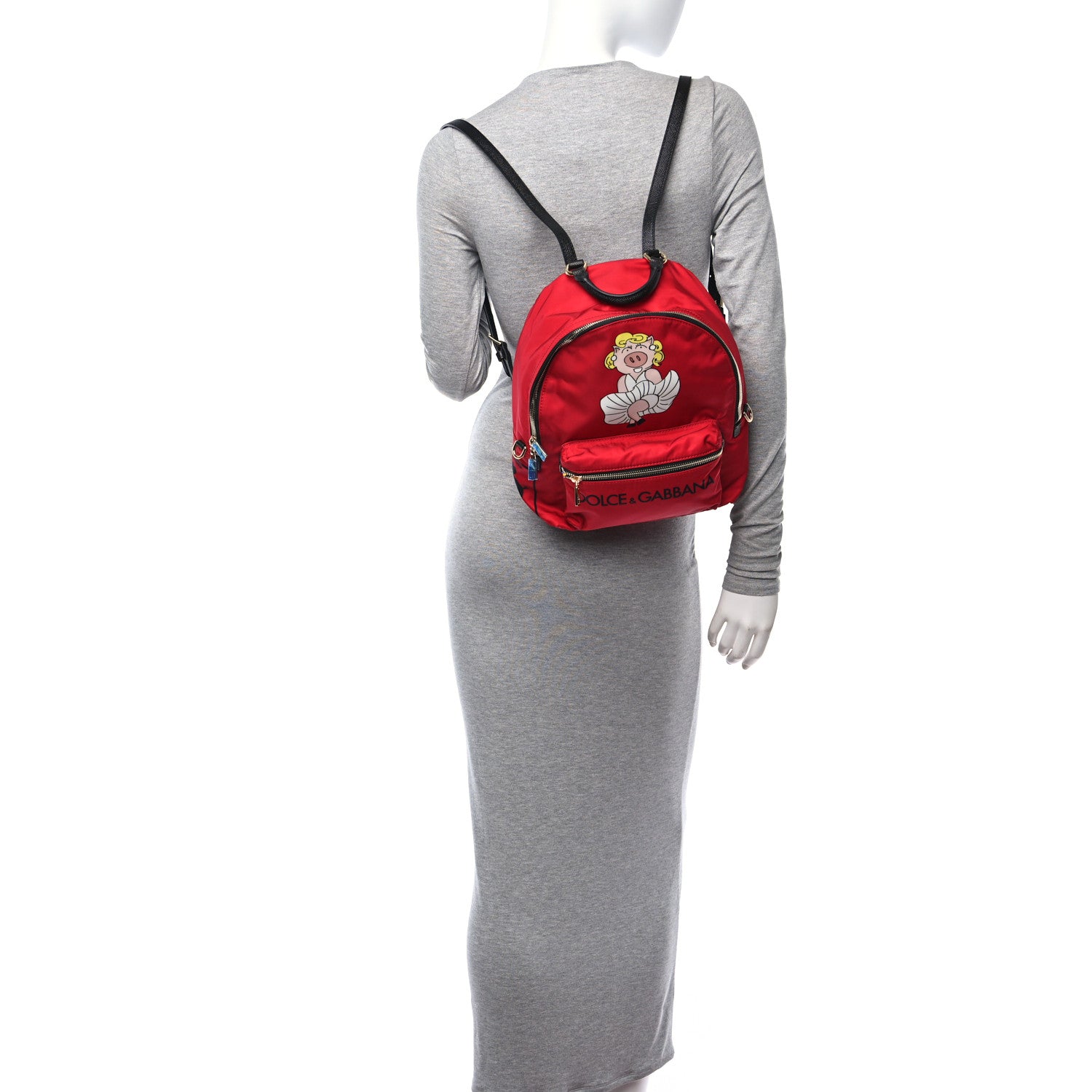 Dolce & Gabbana Nylon Year Of The Pig Backpack Red Multicolor 2 of 10