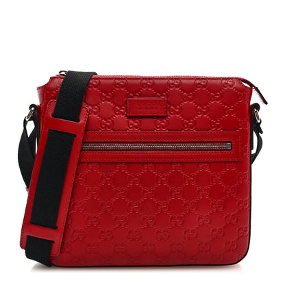 Gucci Guccissima Signature Small Messenger Bag Hibiscus Red 1 of 7