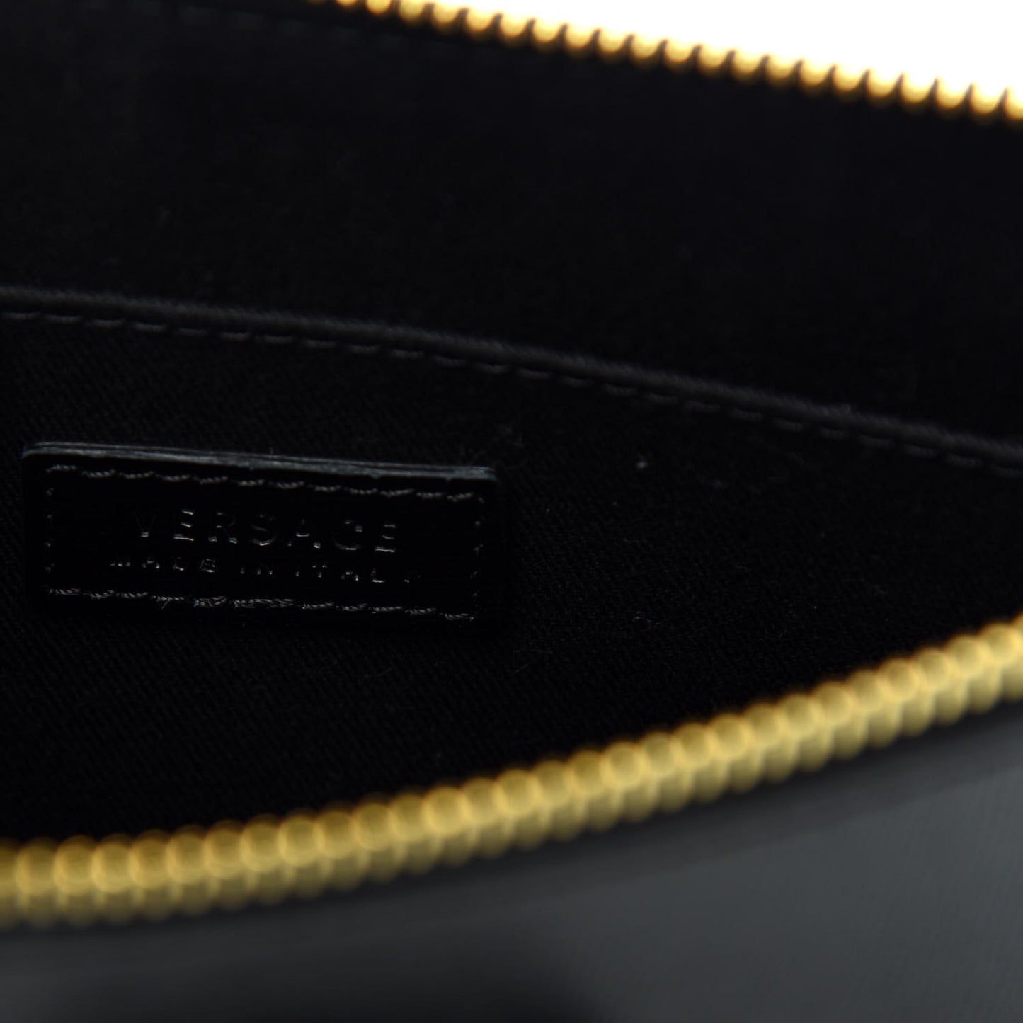 Saffiano Medusa Wrist Pouch Black
