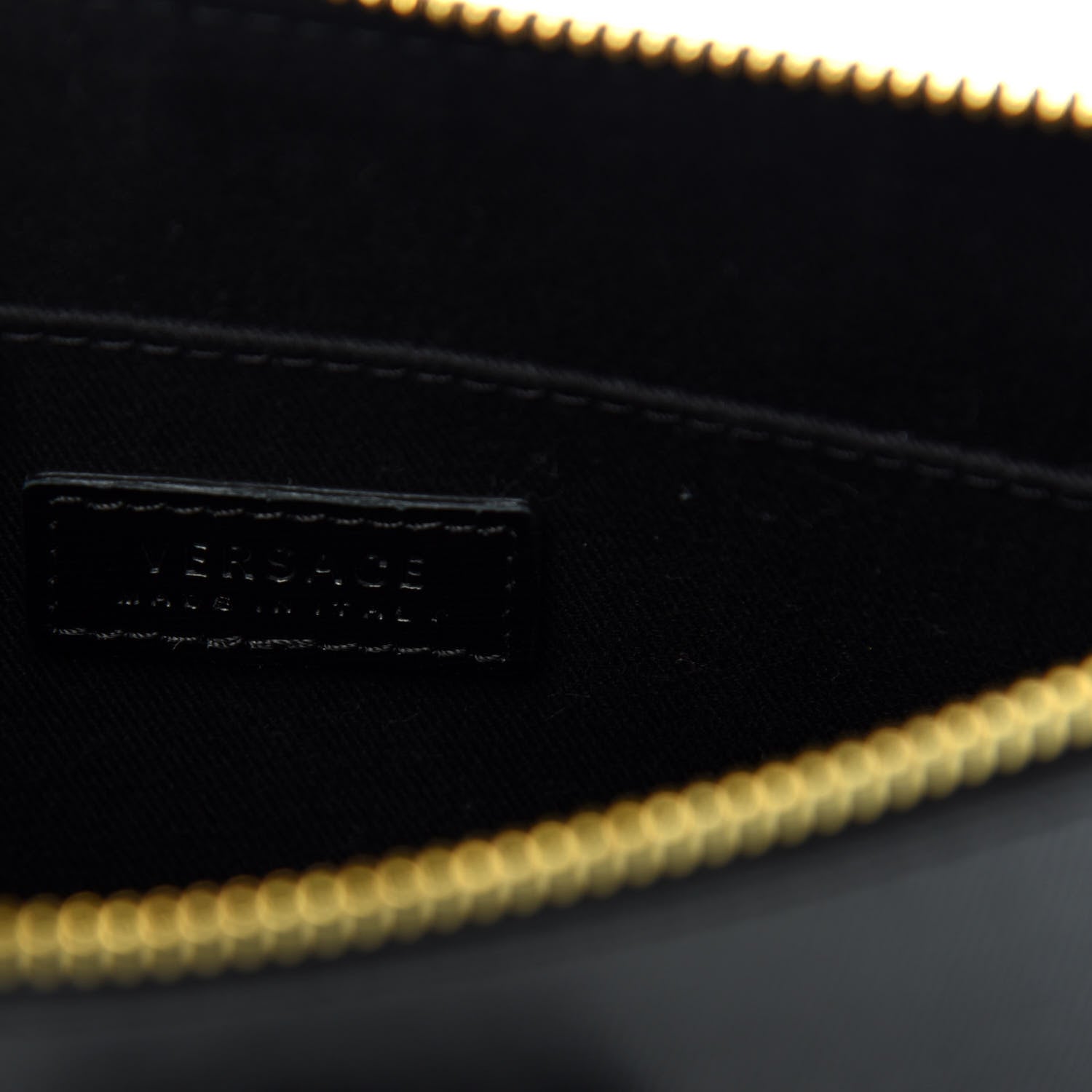Versace Saffiano Medusa Wrist Pouch Black 6 of 6
