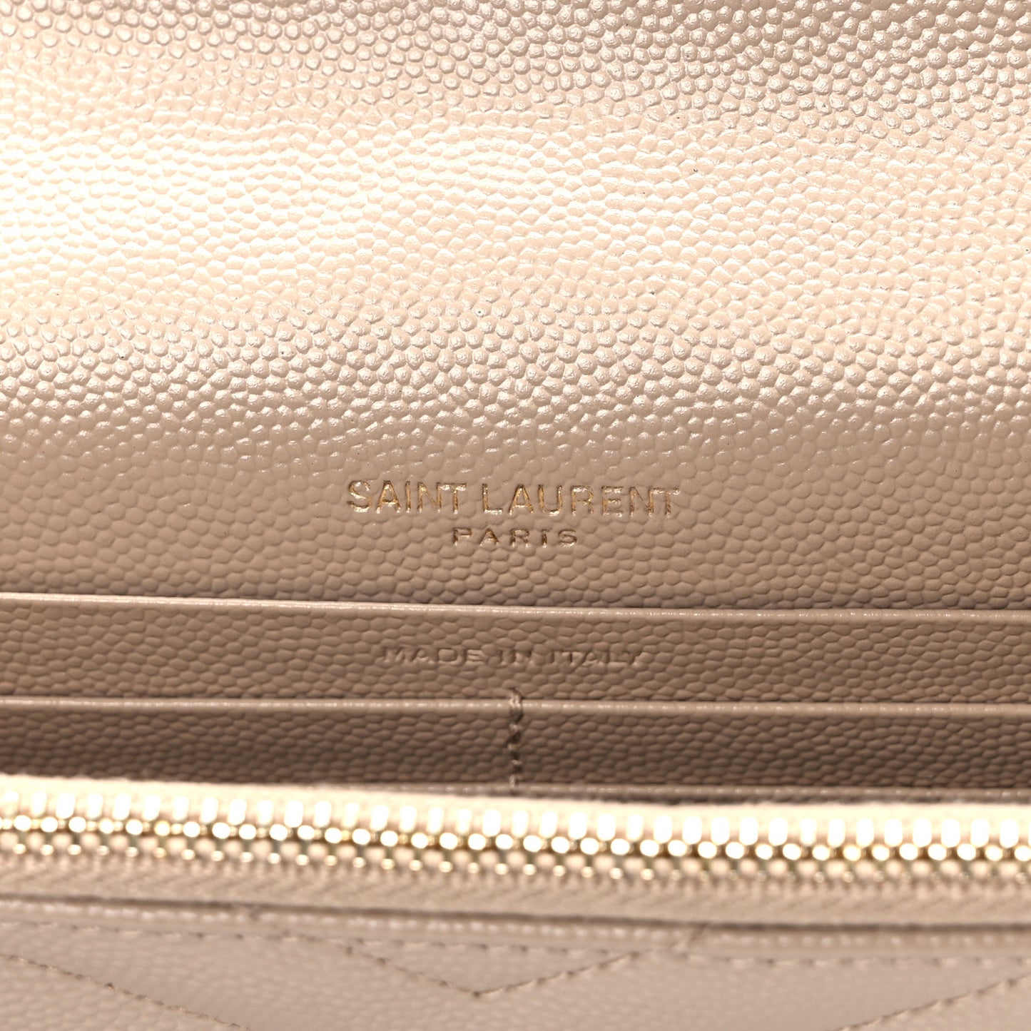 Grain De Poudre Matelasse Chevron Monogram Envelope Chain Wallet Nude Powder