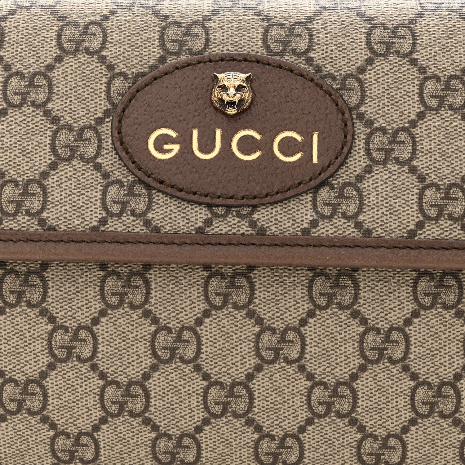 Gucci GG Supreme Monogram Neo Vintage Web Belt Bag Brown 8 of 10
