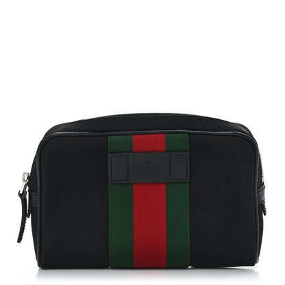 Gucci Canvas Web Slim Belt Bag Black 1 of 9