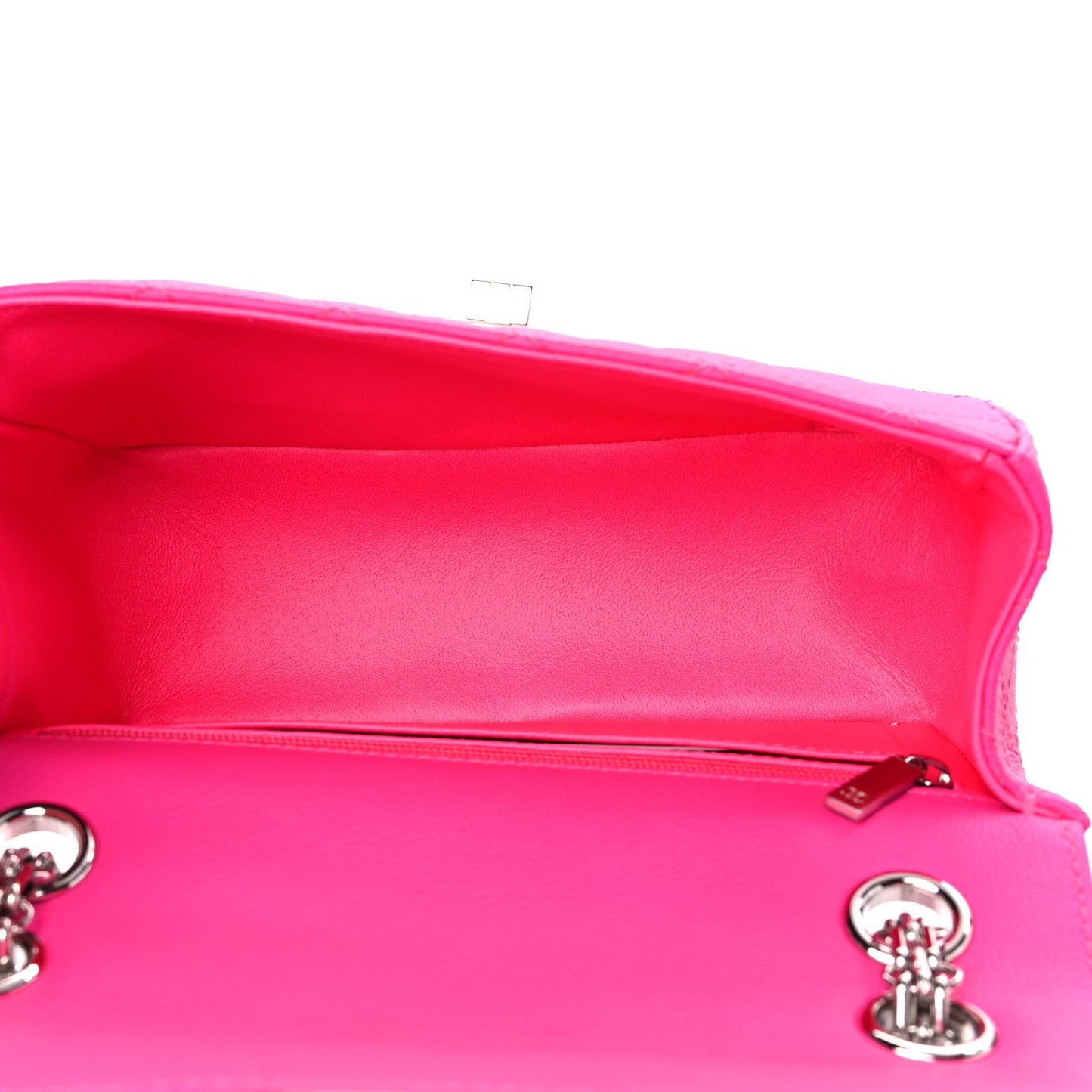 Goatskin Quilted 2.55 Reissue Mini Flap Fluorescent Pink