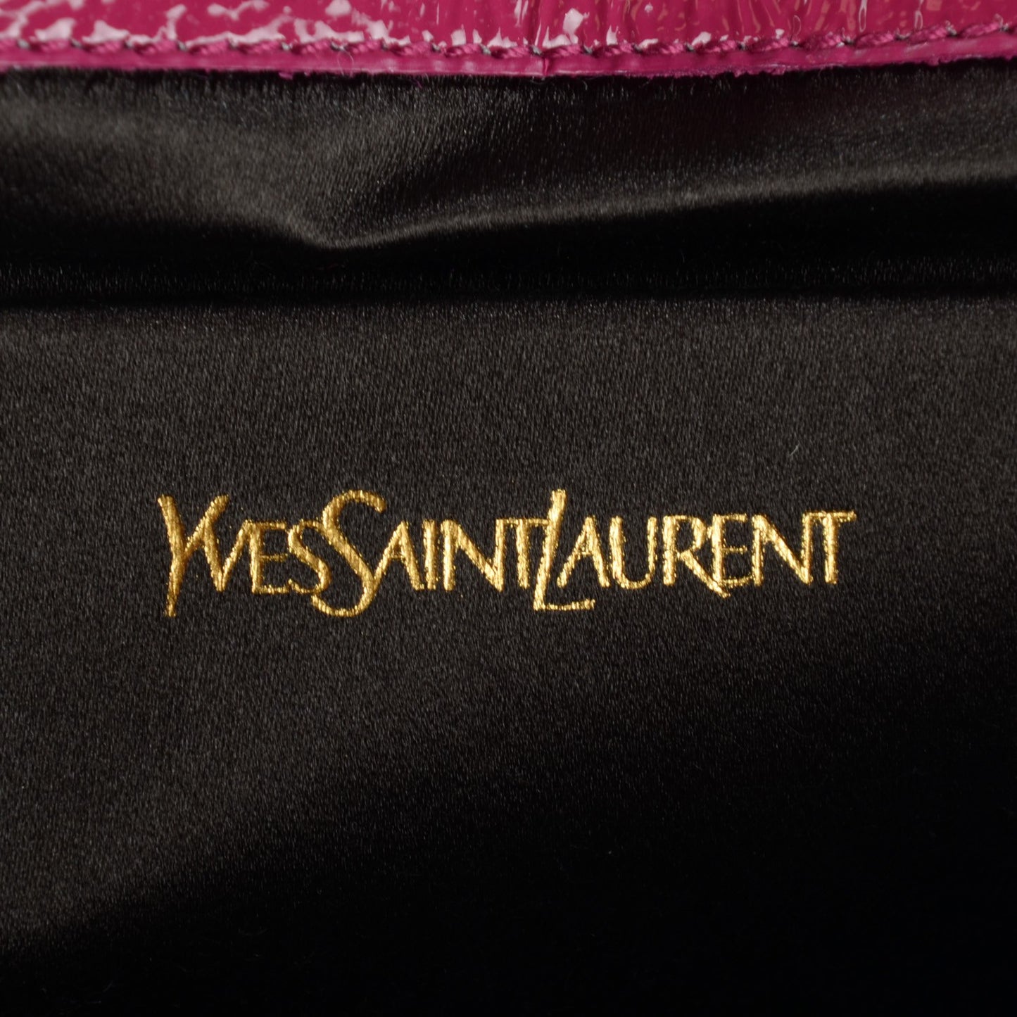 Textured Patent Monogram Large Belle De Jour Clutch Fuchsia