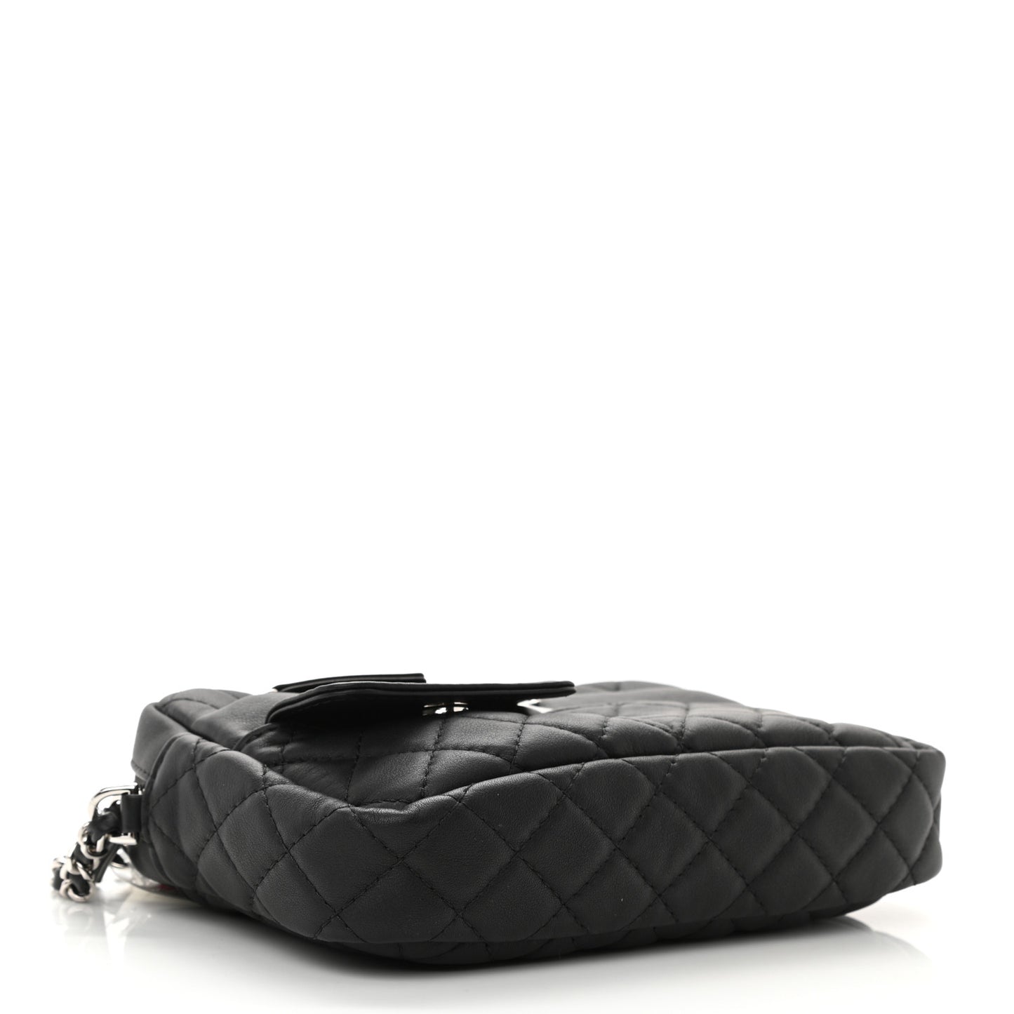 Calfskin Quilted Ultra Pocket Camera Case Black