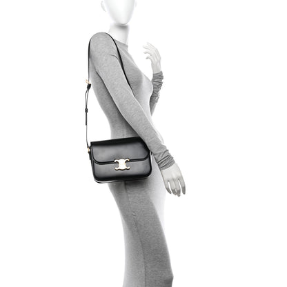 Celine Shiny Calfskin Medium Triomphe Black 2 of 12