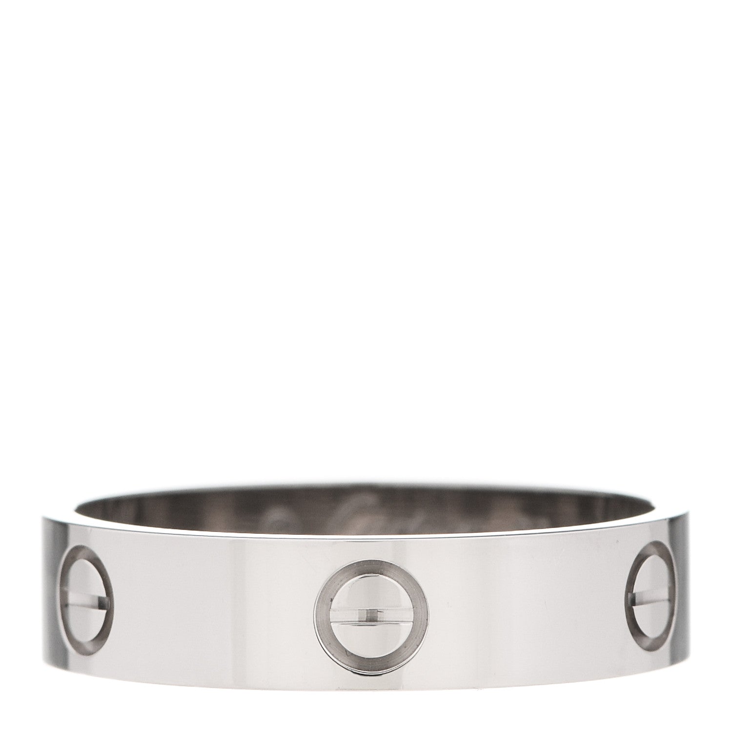 Cartier 18K White Gold 5.5mm LOVE Ring 66 11.5 1 of 5