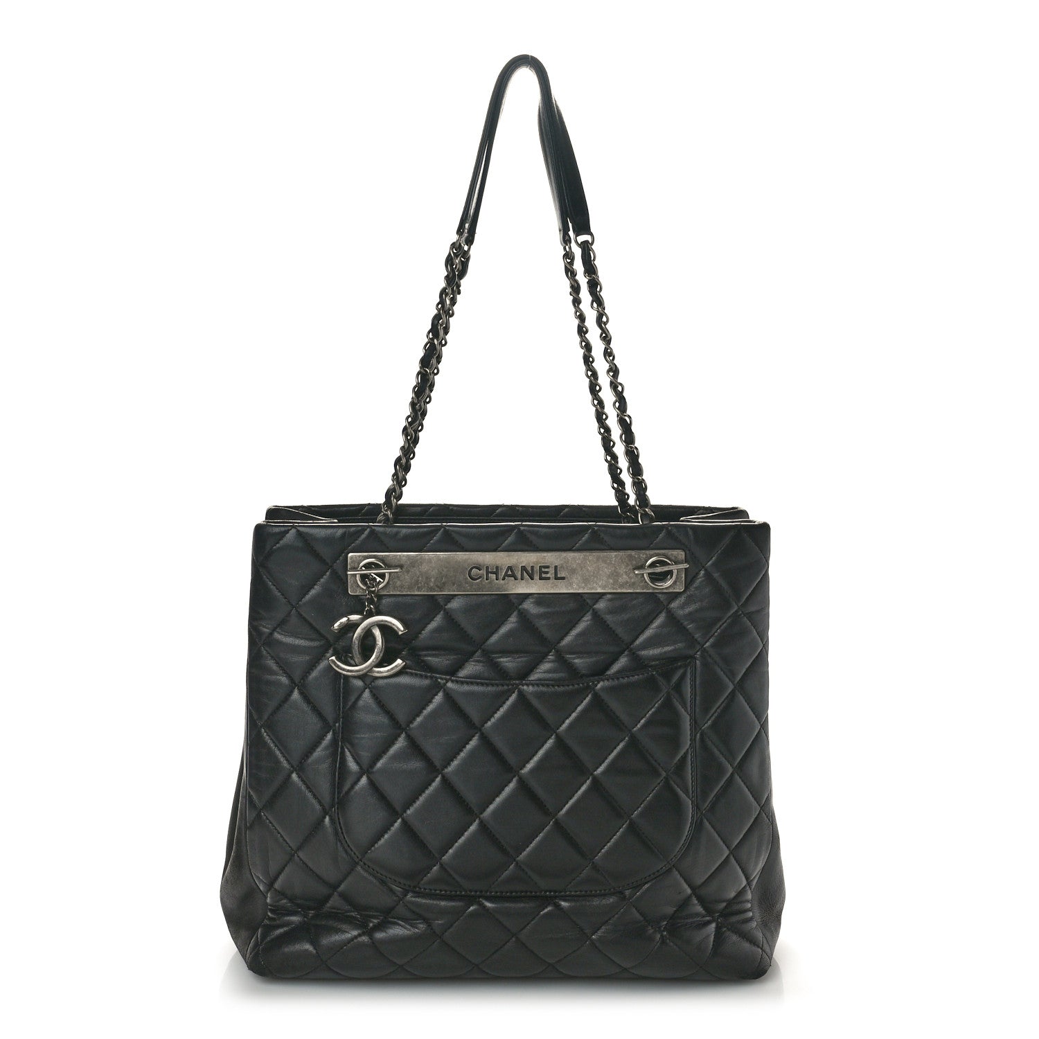 Chanel Lambskin Quilted Trendy CC Tote Black 1 of 11