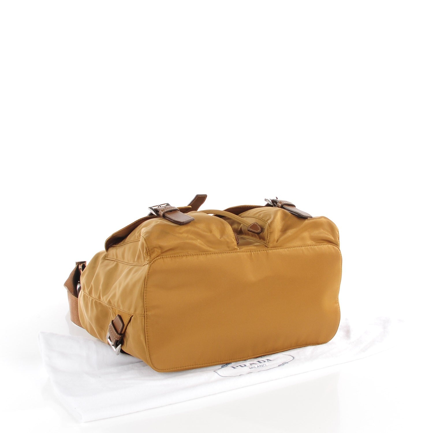Prada Vela Nylon Saffiano Backpack Tobacco 4 of 9