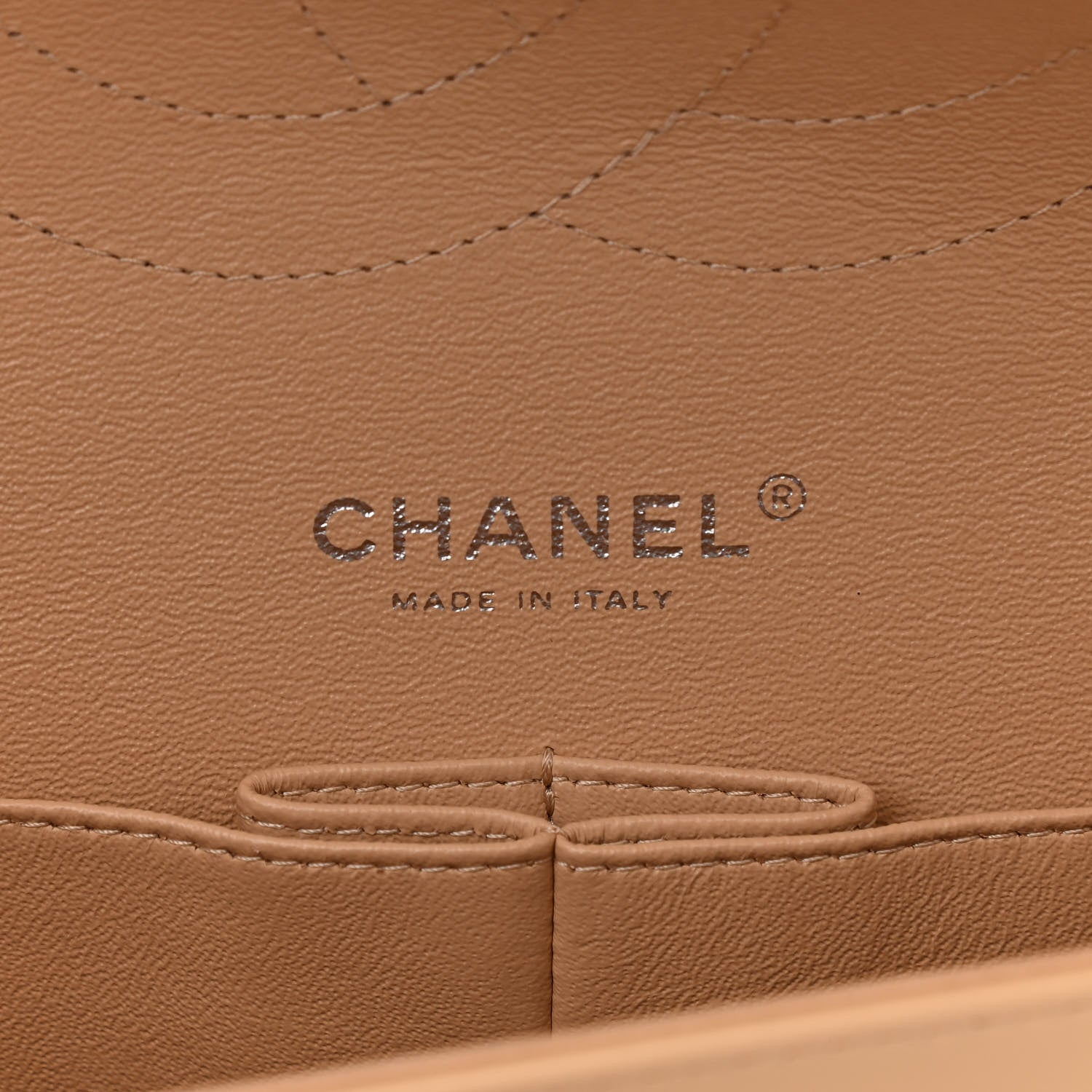 Chanel Patent Chevron Quilted Jumbo Double Flap Beige 6 of 11