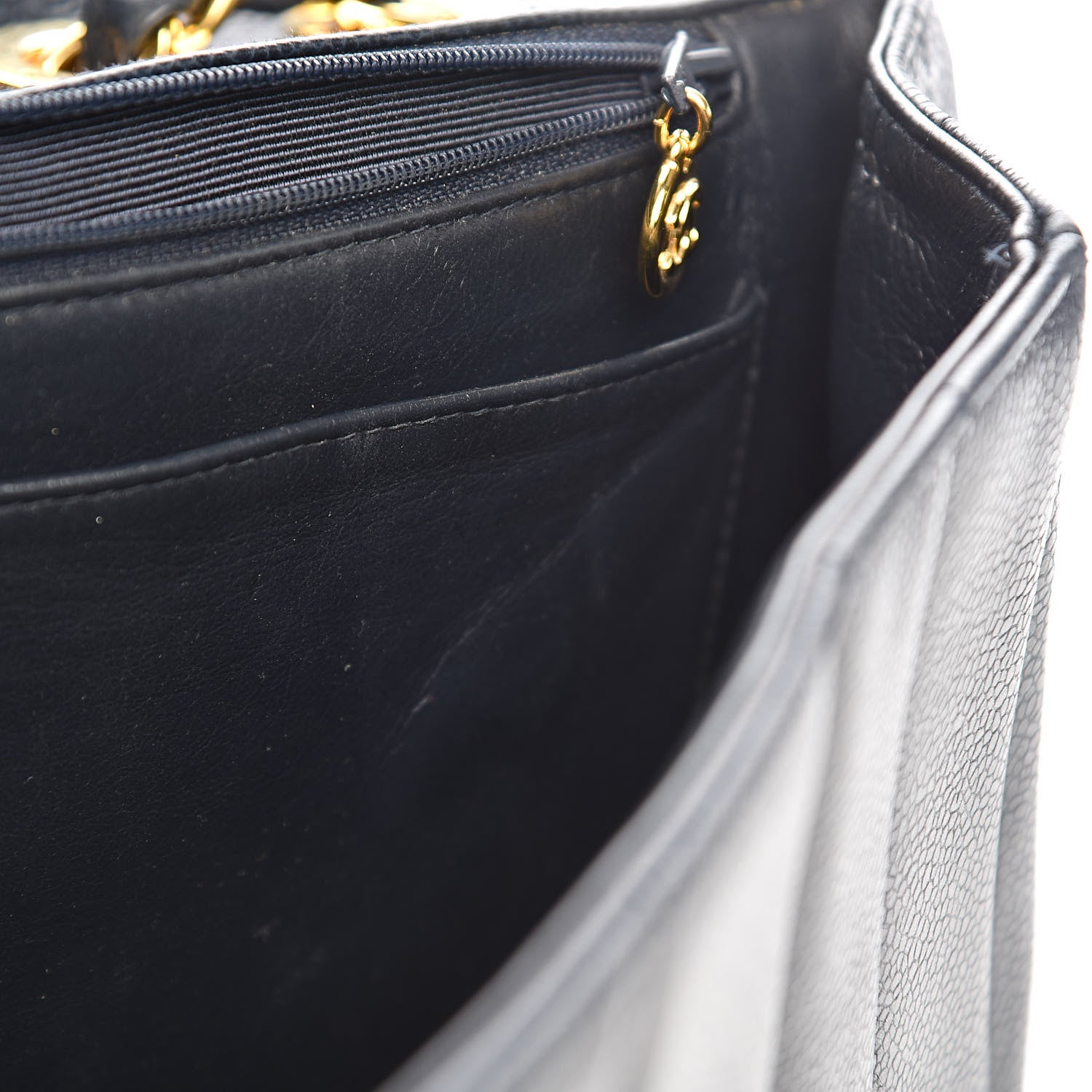 Chanel Caviar Vertical Quilted Jumbo Single Flap Black 12 of 23