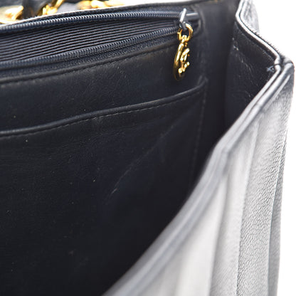 Chanel Caviar Vertical Quilted Jumbo Single Flap Black 12 of 23