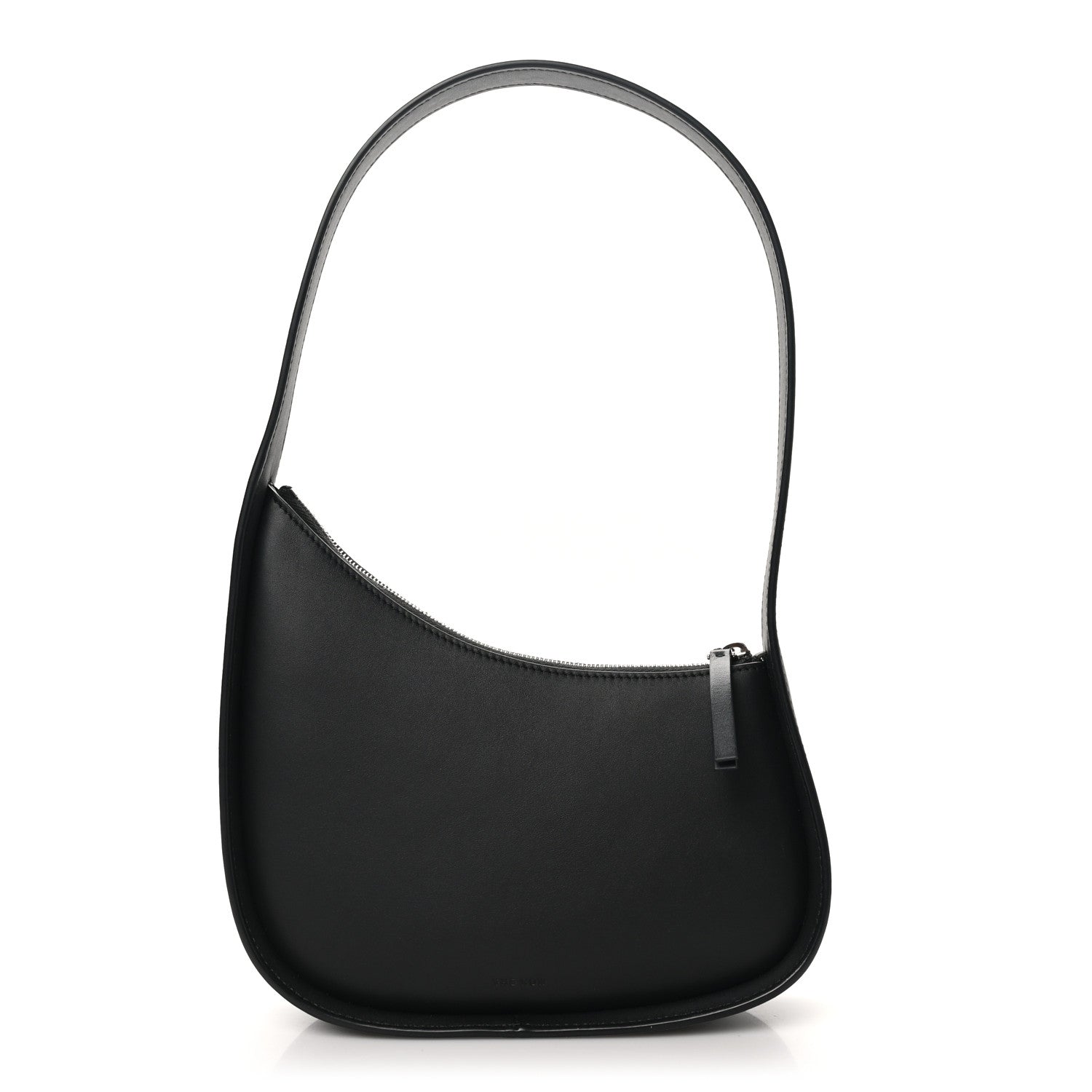 The Row Smooth Calfskin Half Moon Shoulder Bag Black 1 of 9