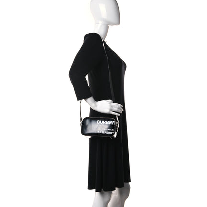 Burberry Coated Canvas Horseferry Print Micro Camera Bag Black 2 of 10