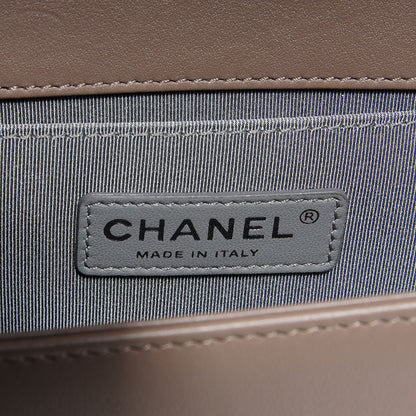 Chanel Calfskin Chevron Medium Boy Flap Grey 7 of 9