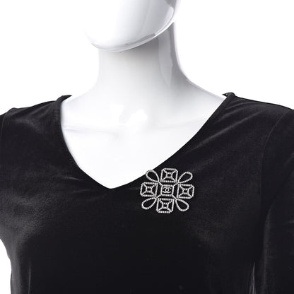 Chanel Crystal CC Brooch Silver 2 of 5