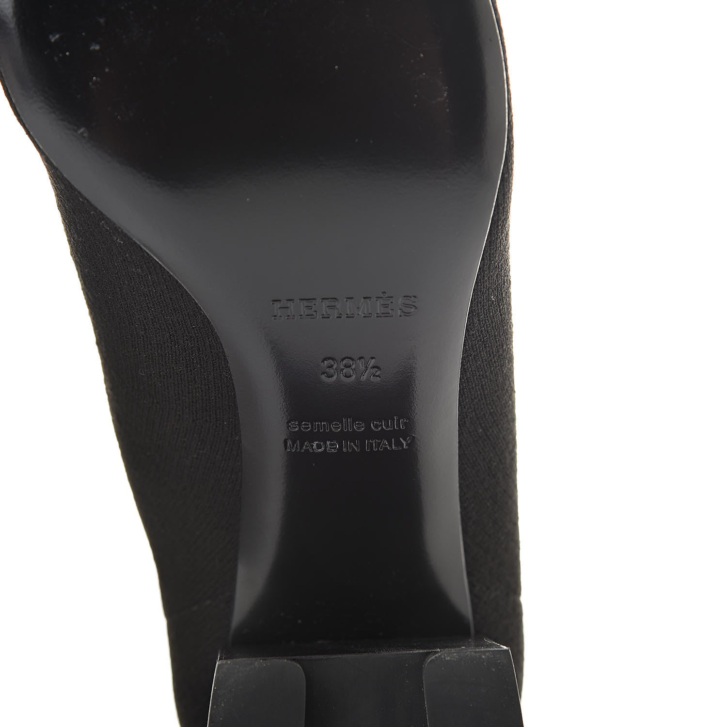 Hermes Knit Calfskin Volver Ankle Boots 38.5 Black 6 of 12