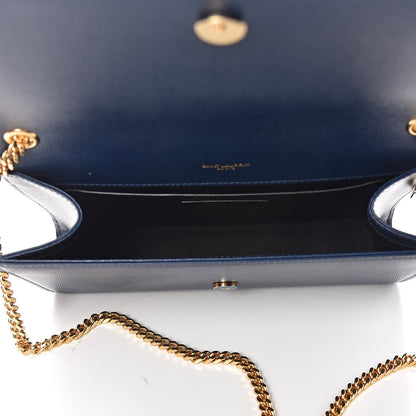 Saint Laurent Grain De Poudre Medium Classic Monogram Kate Satchel Denim Blue 5 of 10