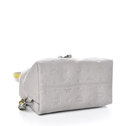 MCM Calfskin Ottomar Monogram Essential Backpack Dove 4 of 9
