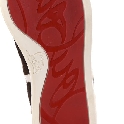 Christian Louboutin Calf Hair Animal Print Rantus Orlato Flat Sneakers 38 Multicolor 10 of 11