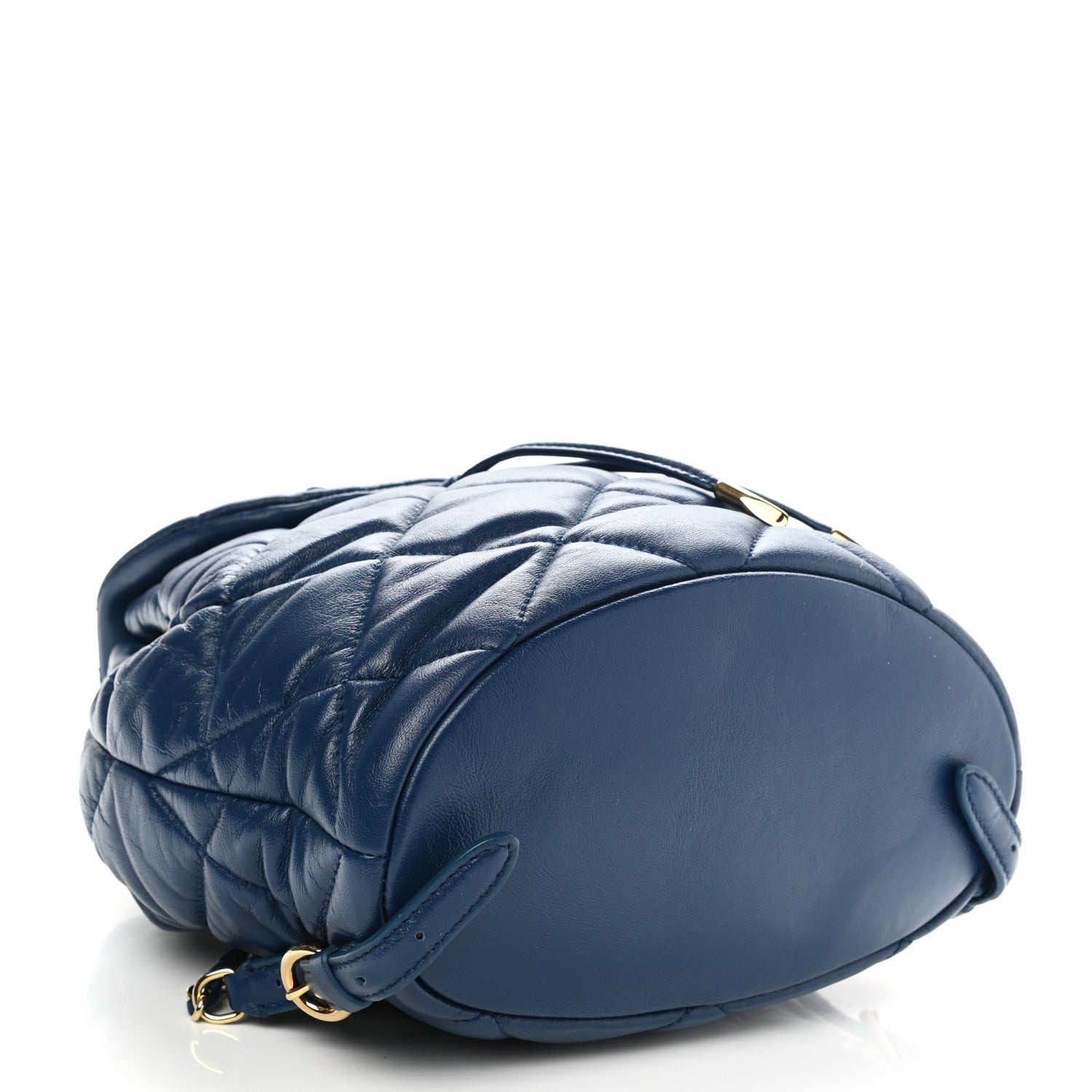 Salvatore Ferragamo Calfskin Quilted Giuliette Backpack Blue 4 of 10