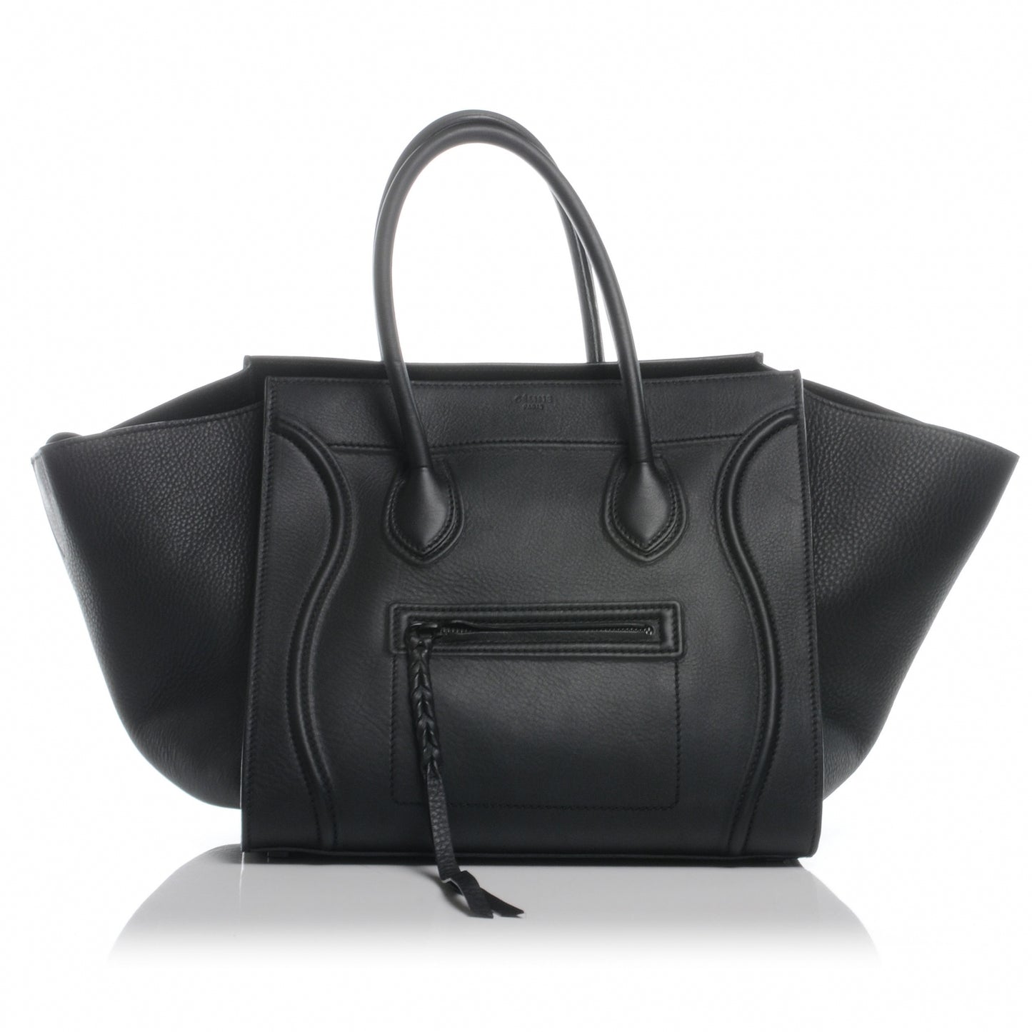 Smooth Calfskin Medium Phantom Luggage Black